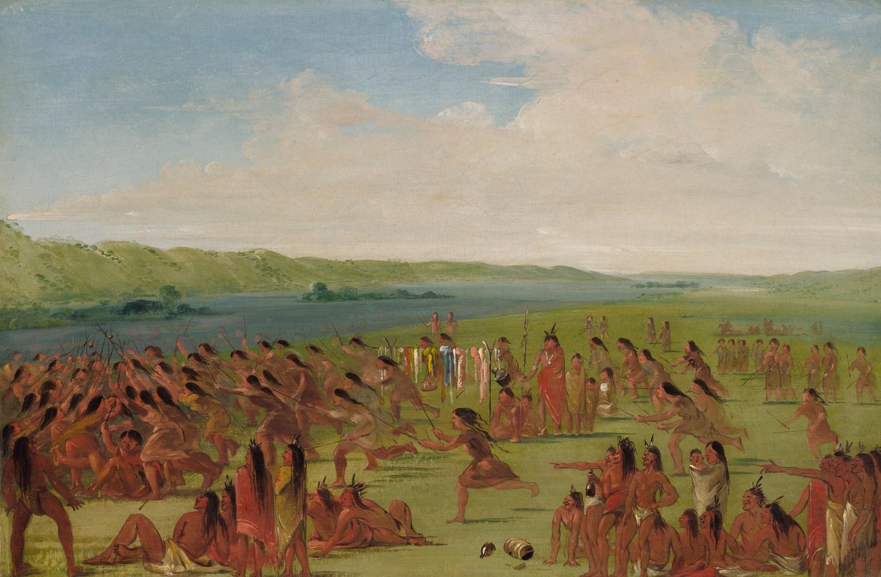 Kvindernes boldspil, Prairie du Chien af George Catlin