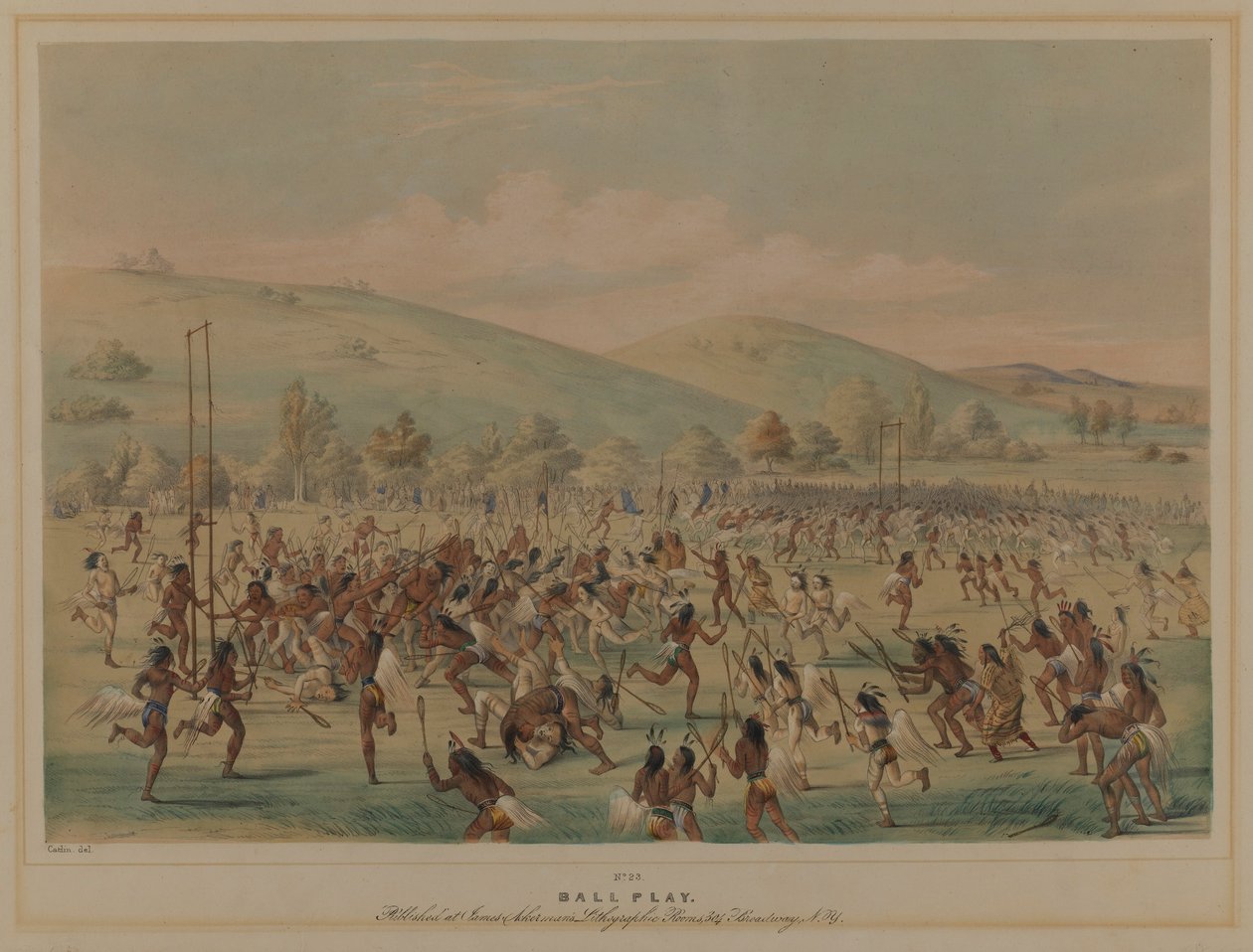 Boldspil (La Crosse) af George Catlin