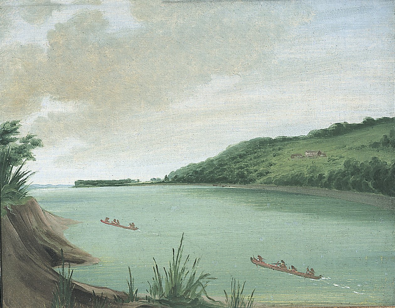 Belle Vue, Indian Agency of Major Dougherty, 870 Miles over St. Louis, 1832. af George Catlin