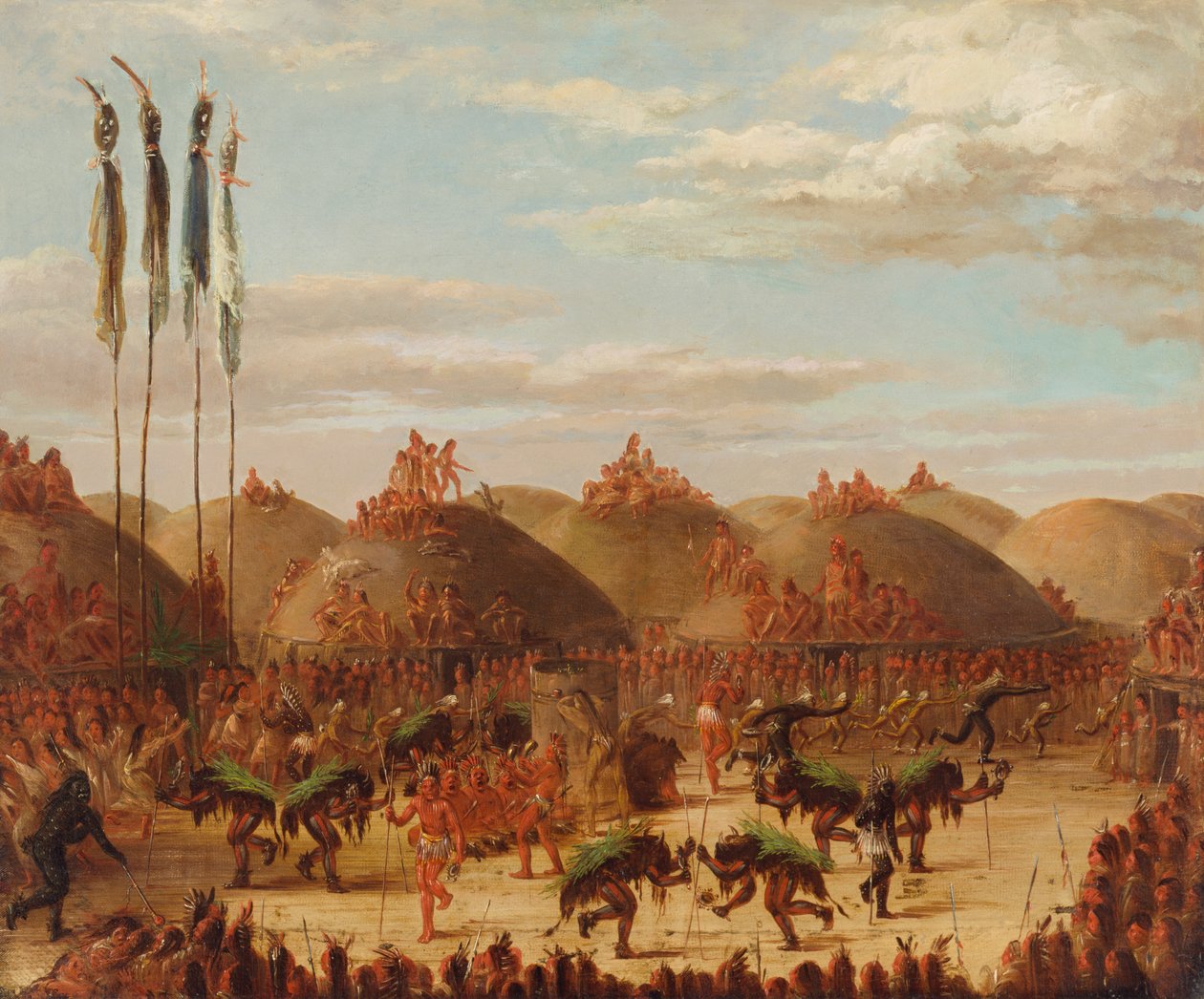 Tyredans, Mandan O-kee-pa-ceremoni, 1832. af George Catlin