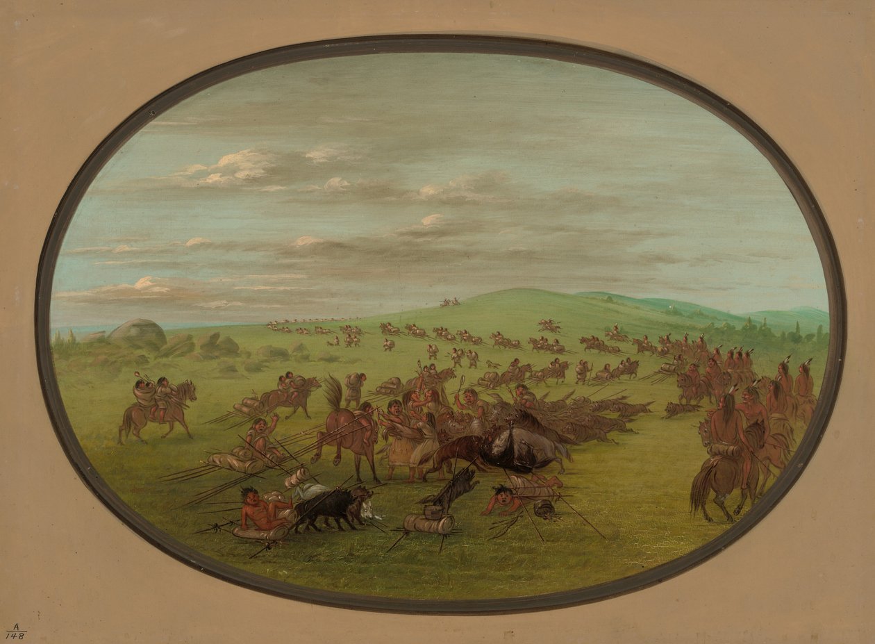 Camanchees Moving, 18611869. af George Catlin