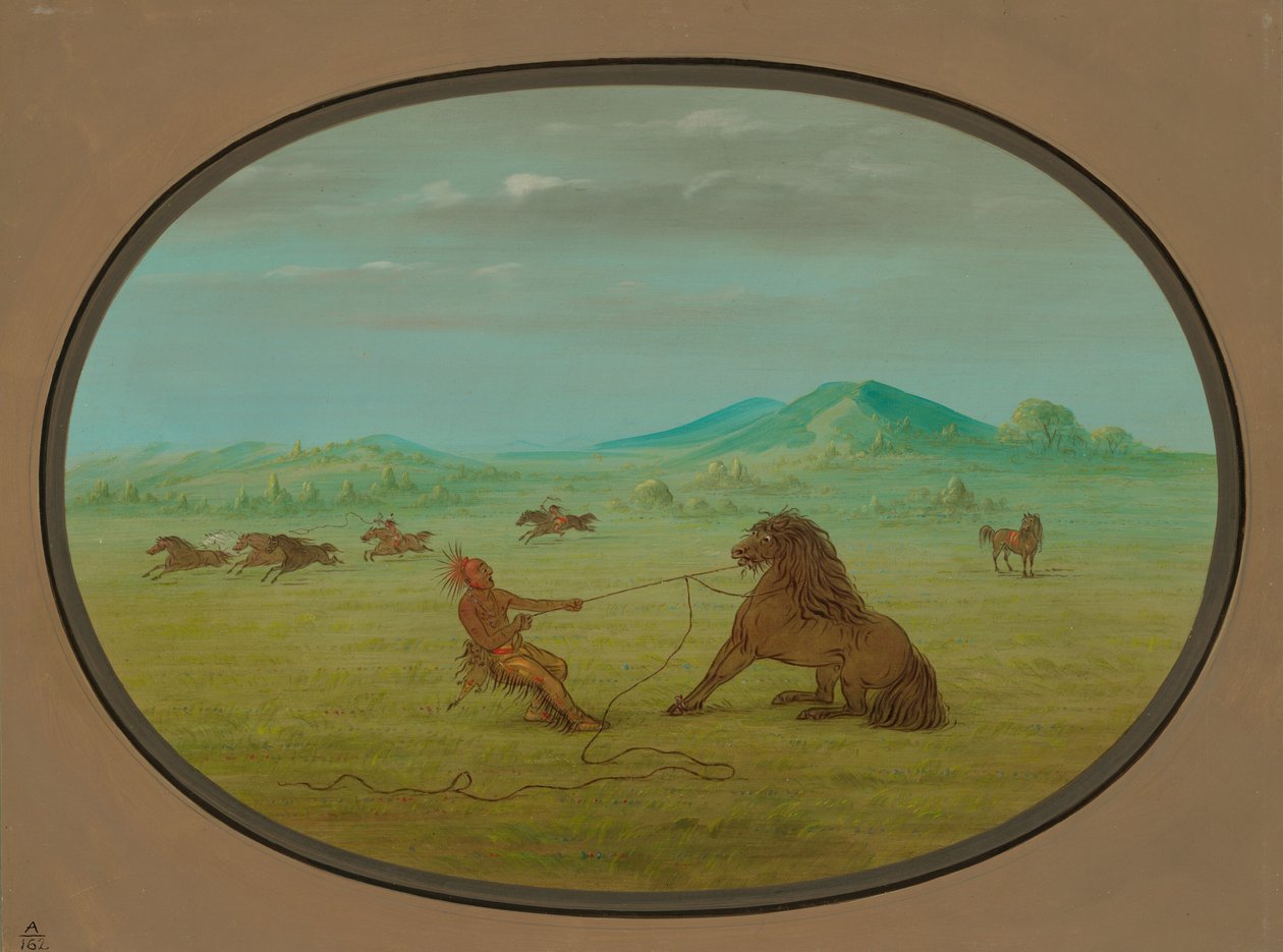 At fange vilde heste - Pawnee, 18611869. af George Catlin