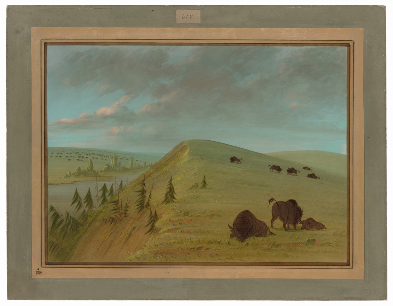 Cedar Bluffs af George Catlin