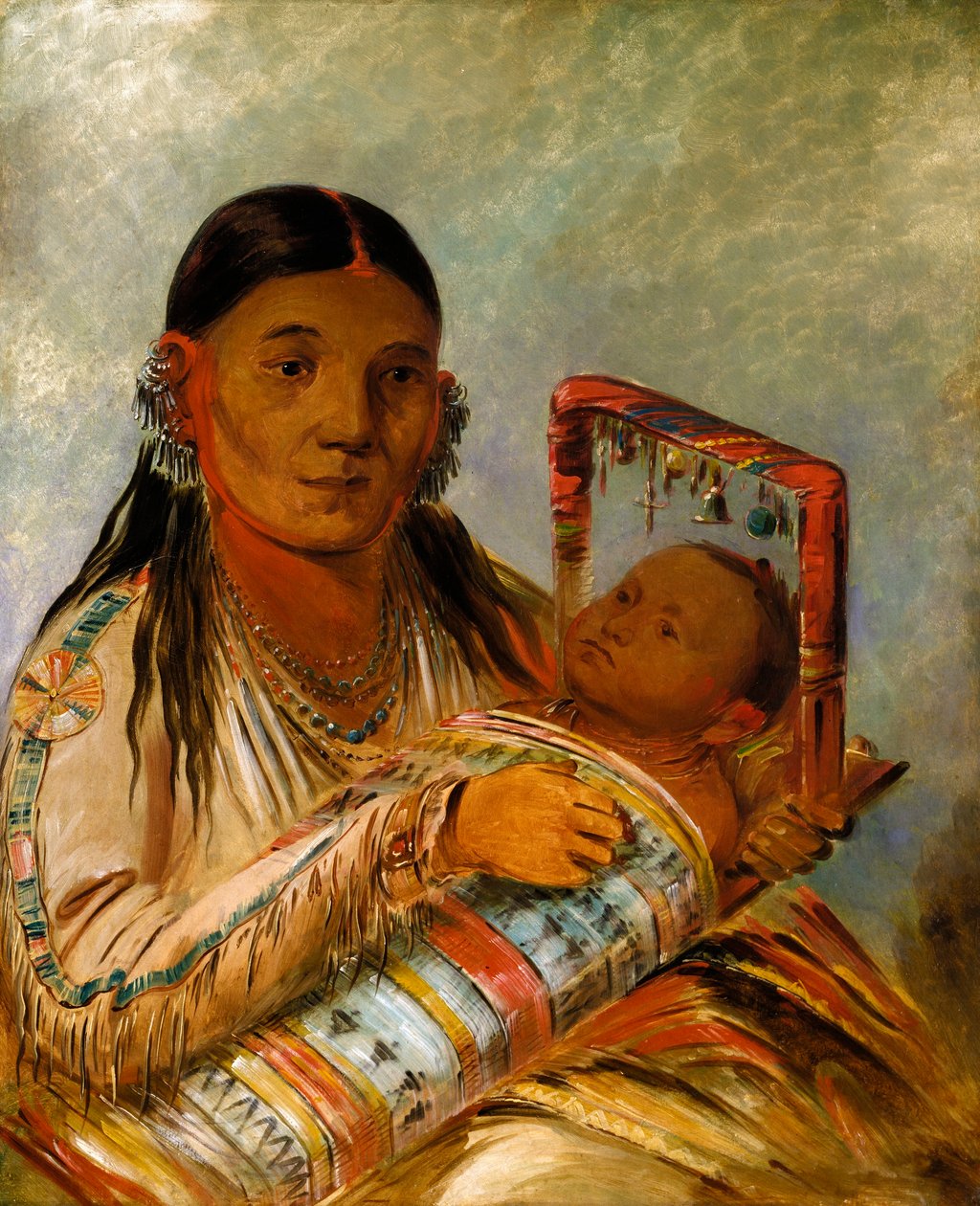 Chée-ah-ká-tchée, hustru til Nót-to-way af George Catlin