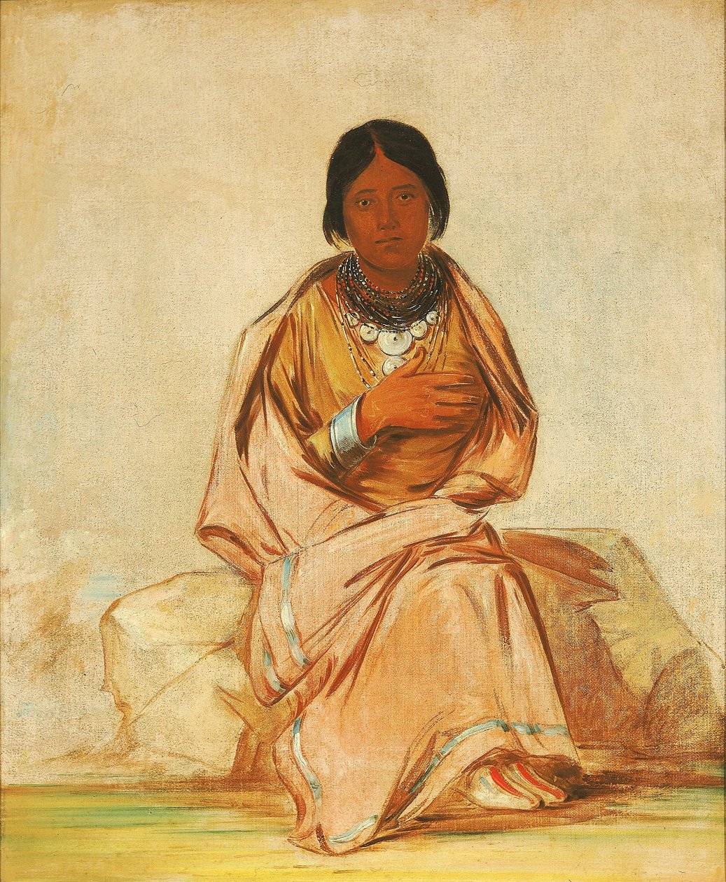 Chee-a-ex-e-co, datter af hjort uden hjerte af George Catlin