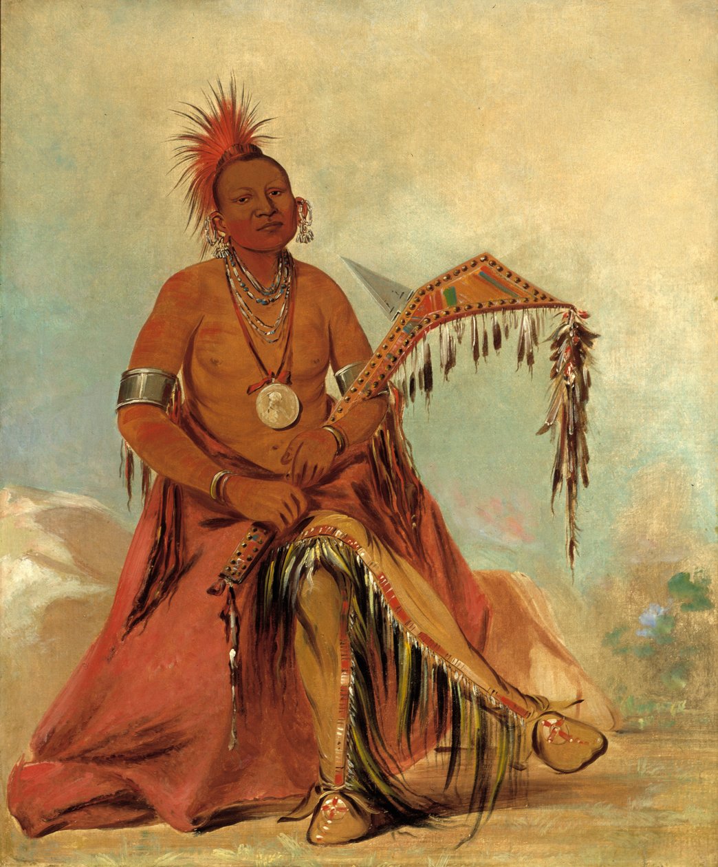 Cler-mónt, stammens første høvding, 1834. af George Catlin