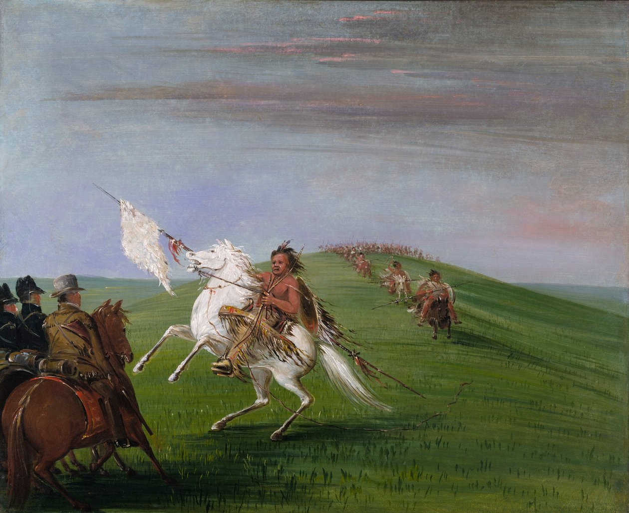Comanche møder dragoner af George Catlin