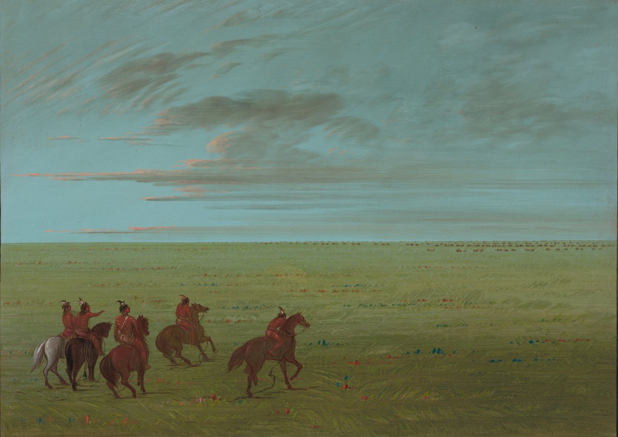 Connibos starter for vilde heste, 18541869. af George Catlin