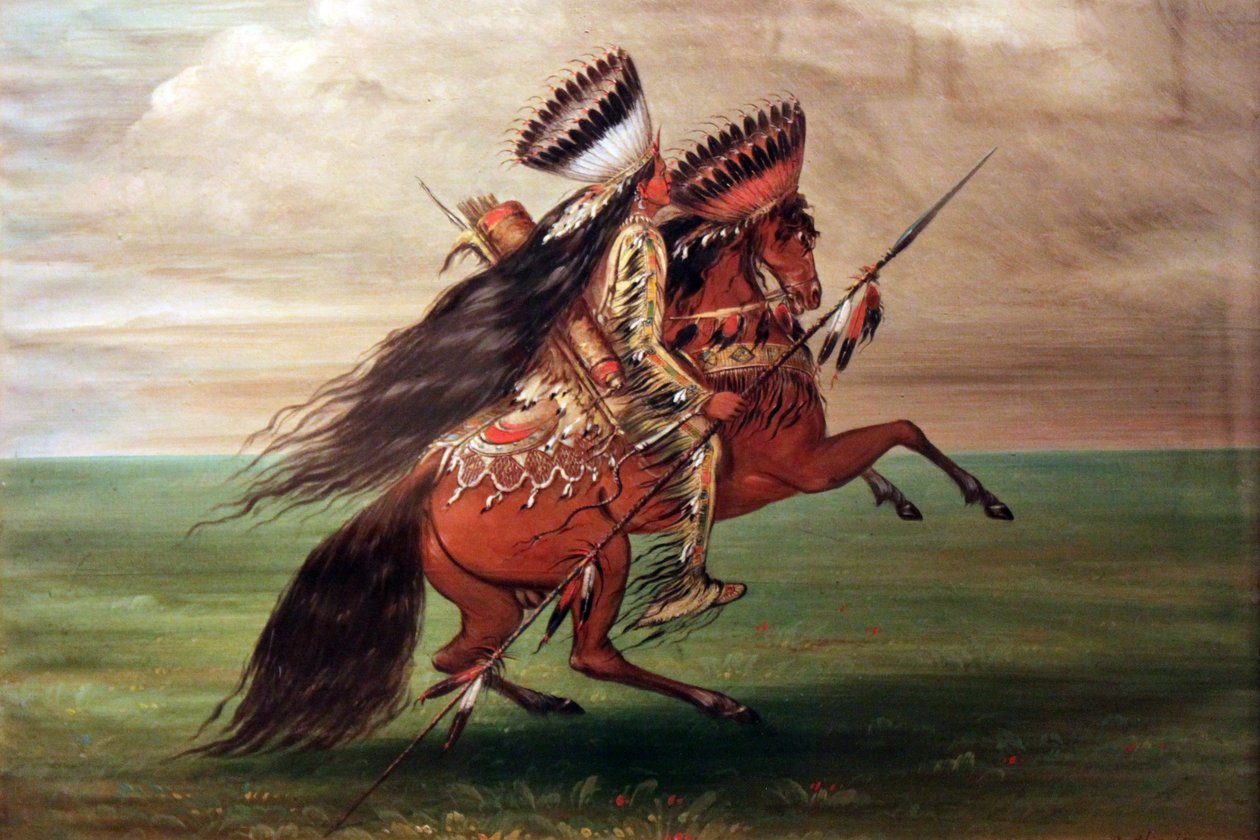 Crow-indianer "Han, der springer over alt" af George Catlin