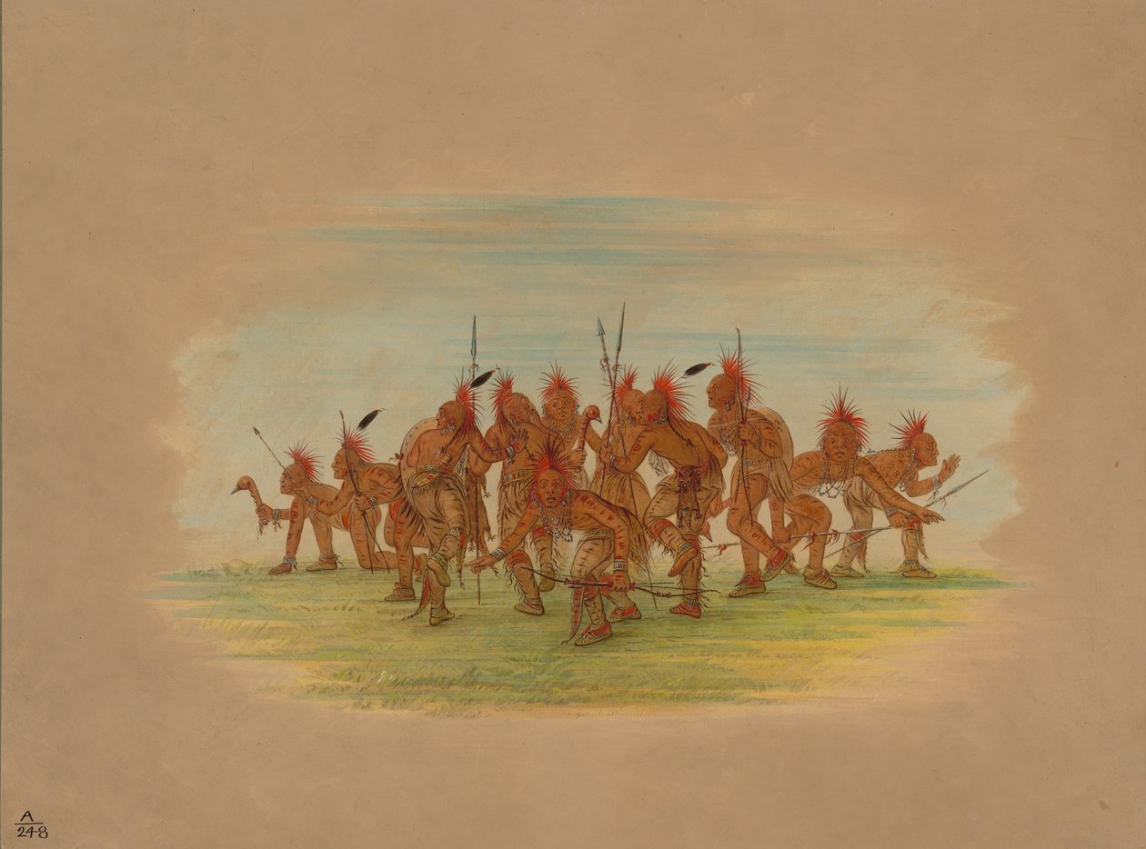 Discovery Dance - Saukie, 1861. af George Catlin