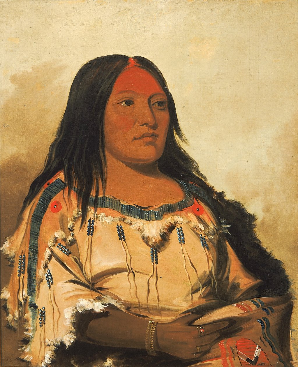 Eeh-nís-kim, krystalsten, høvdingens kone af George Catlin