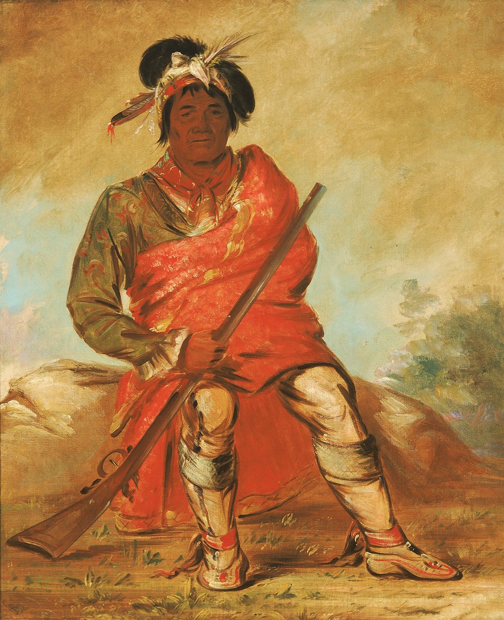 Eteh-ée-fix-e-co, Deer Without a Heart, a Chief, 1838. af George Catlin