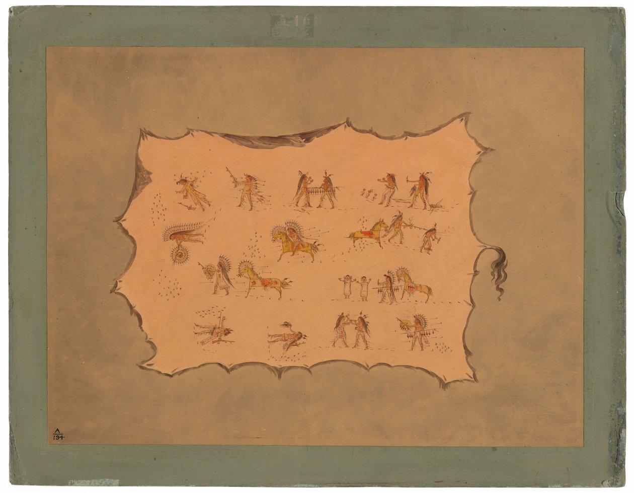 Faksimile af kappen af Mah-to-toh-pa - Mandan af George Catlin