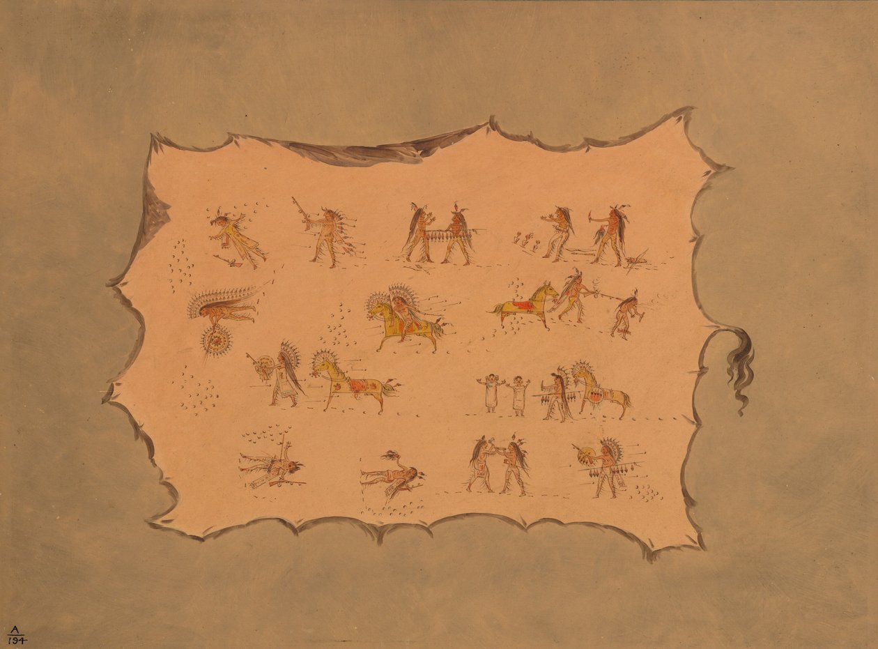 Faksimile af kappen af Mah-to-toh-pa - Mandan, 18611869. af George Catlin