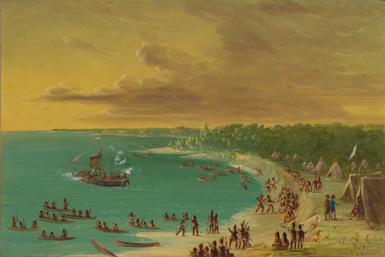 Første sejlads af Griffin på Lake Erie. 7. august 1679, 18471848. af George Catlin