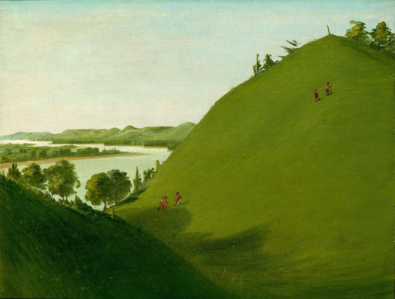 Floyds grav, hvor Lewis og Clark begravede sergent Floyd i 1804 af George Catlin