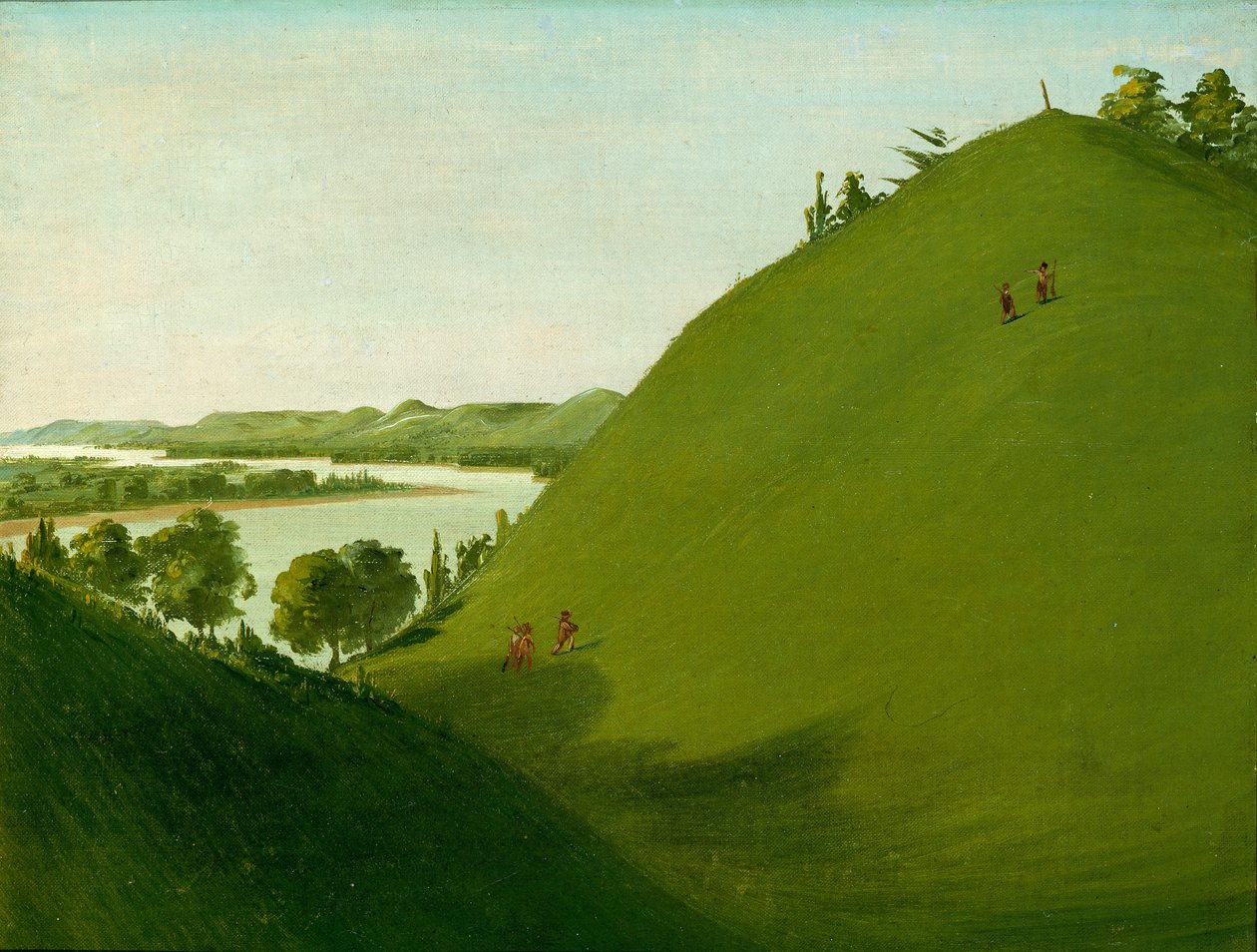 Floyds grav, hvor Lewis og Clark begravede sergent Floyd i 1804, 1832. af George Catlin