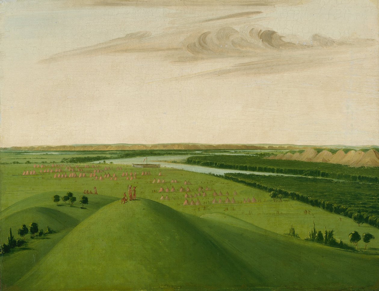 Fort Union, udmundingen af Yellowstone-floden, 2000 kilometer over St. af George Catlin
