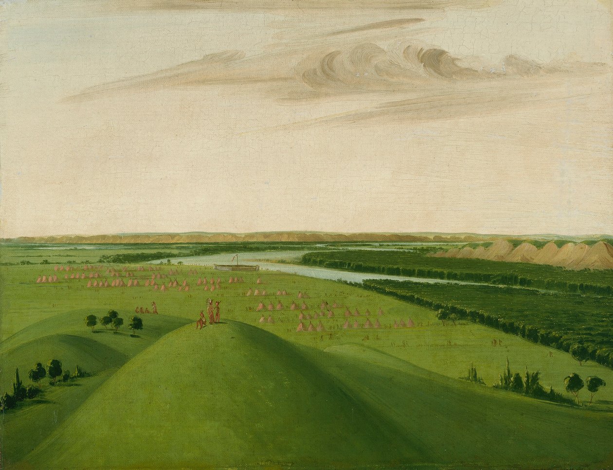 Fort Union, udmundingen af Yellowstone-floden, 2000 kilometer over St. af George Catlin