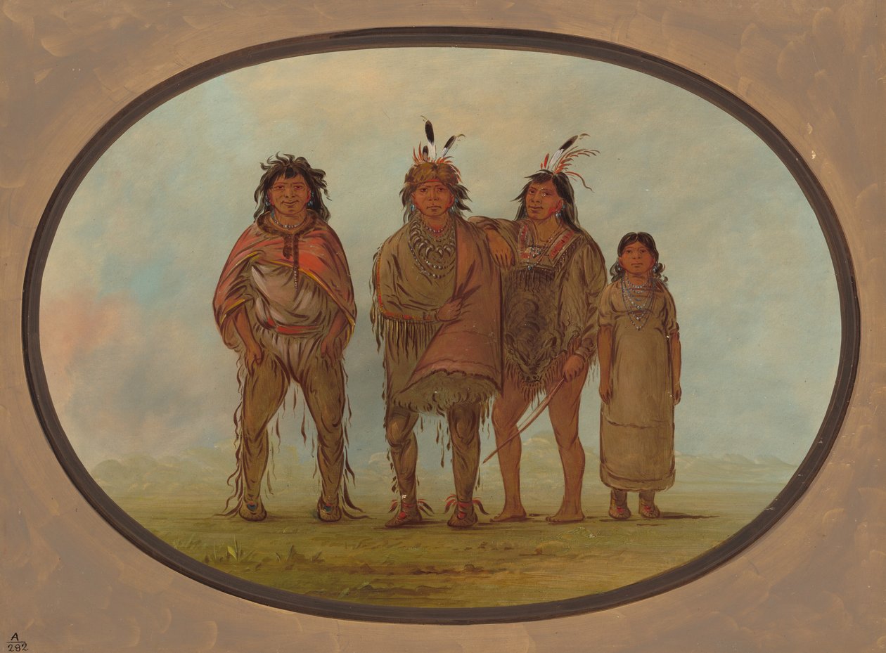 Fire Dogrib-indianere, 18551869. af George Catlin