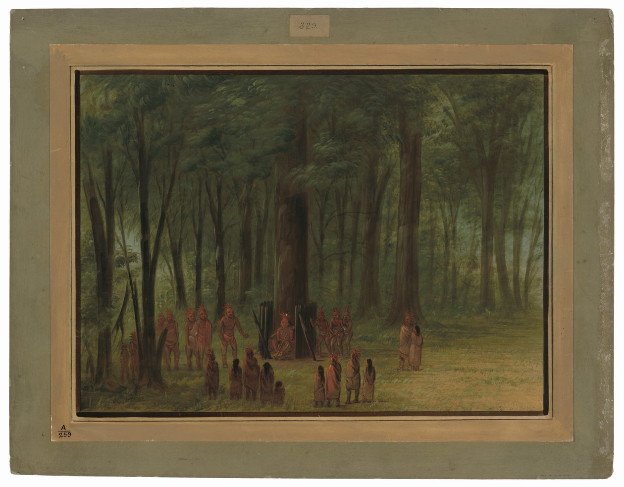 Black Hawks begravelse - Saukie af George Catlin