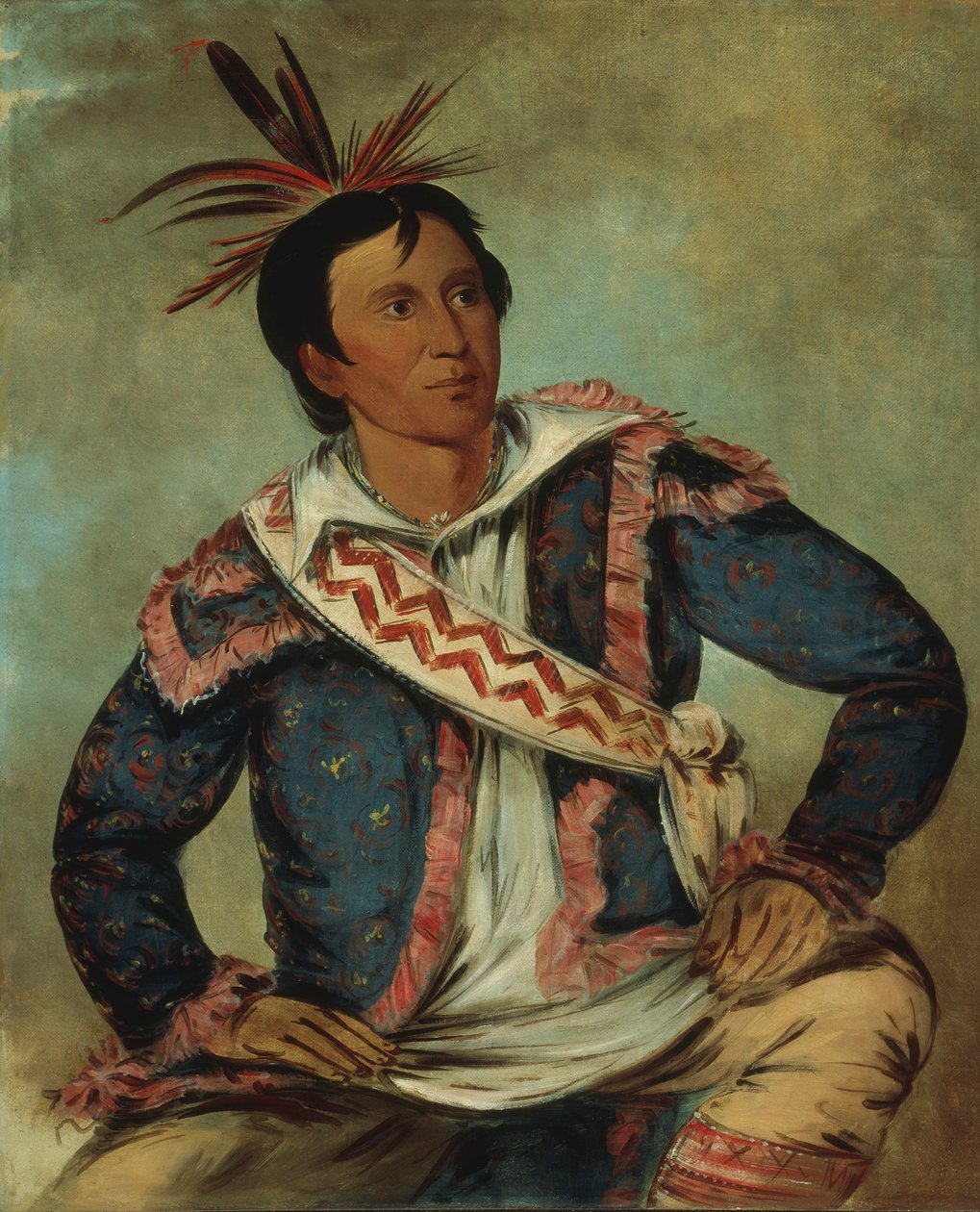 Há-tchoo-túc-knee, snapskildpadde, en halvblodsart af George Catlin