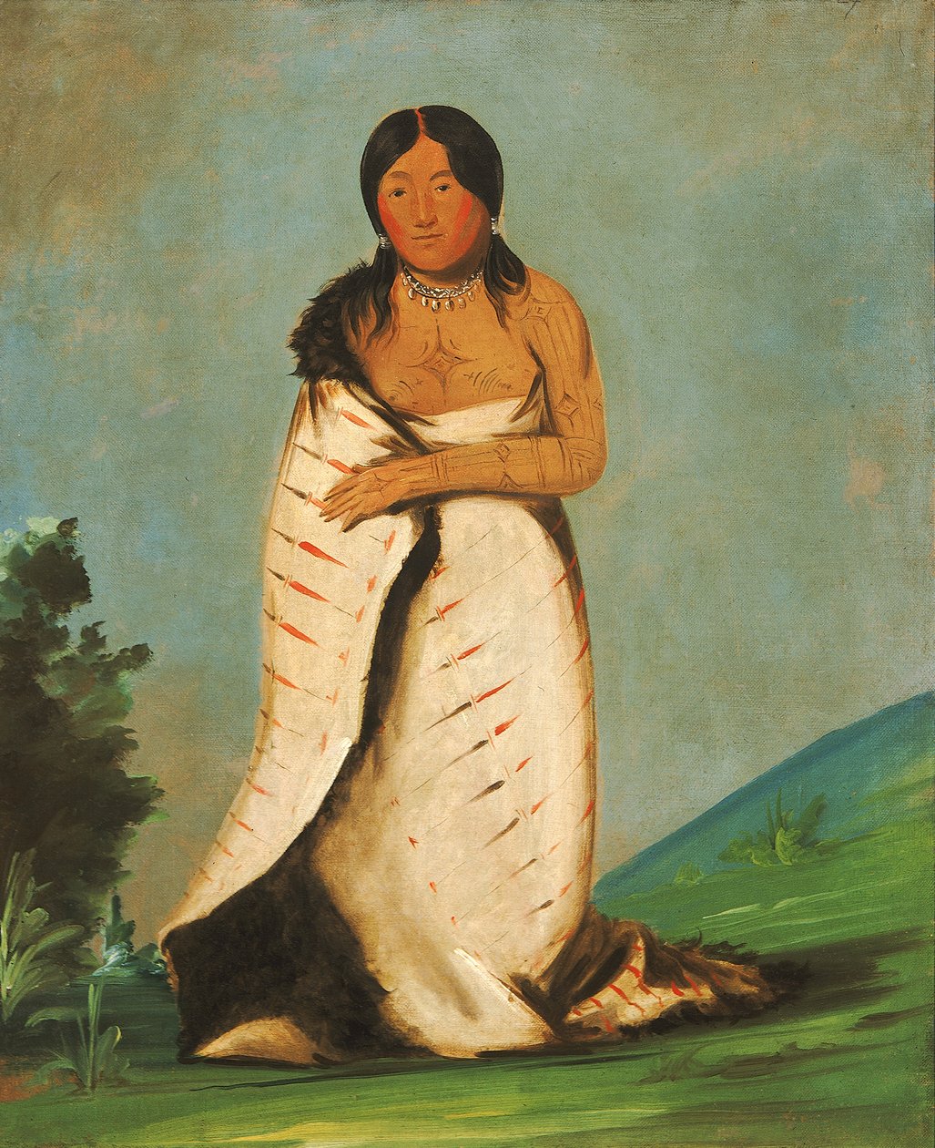 Hee-láh-dee, Pure Fountain, Wife of the Smoke, 1832. af George Catlin