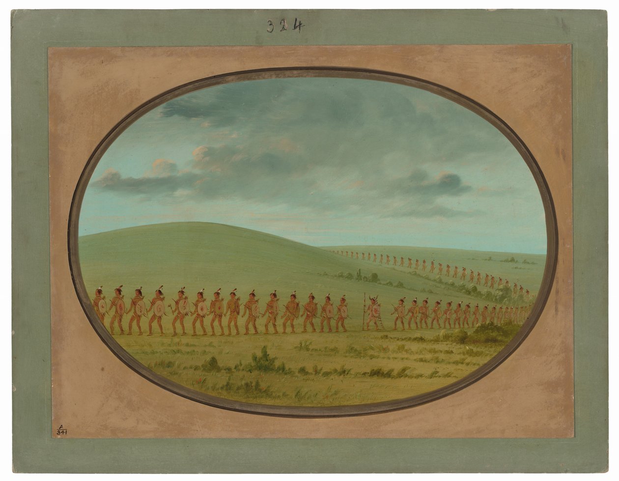 Indisk fil - Iowa af George Catlin