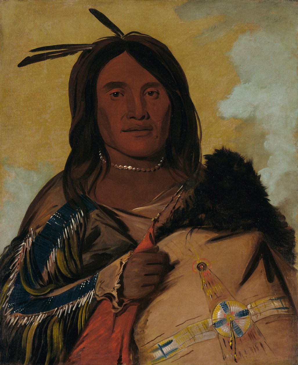 Ka-pés-ka-da, Shell Man, en modig oglala af George Catlin
