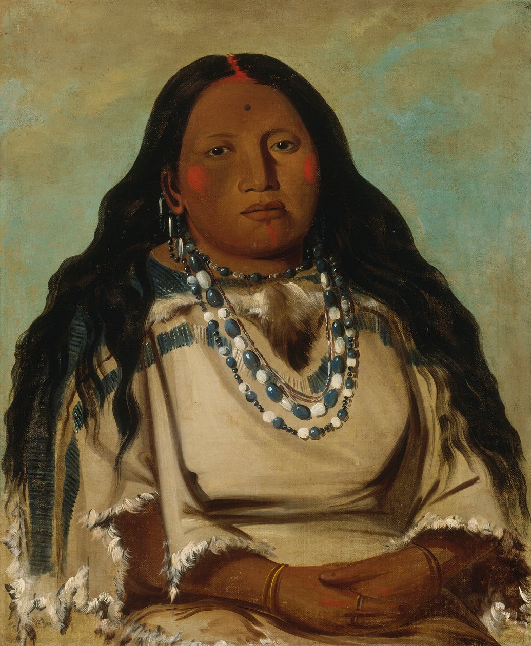 Kah-béck-a, tvillingen, den blodige hånds kone af George Catlin