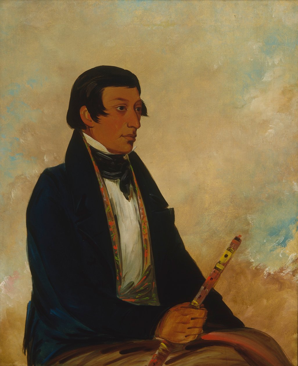 Kee-món-saw, lille høvding, en høvding af George Catlin