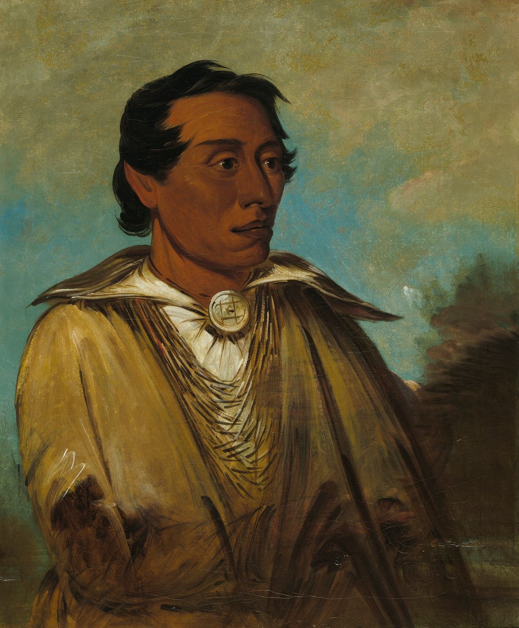 Kee-án-ne-kuk, den fremmeste mand, stammens høvding af George Catlin