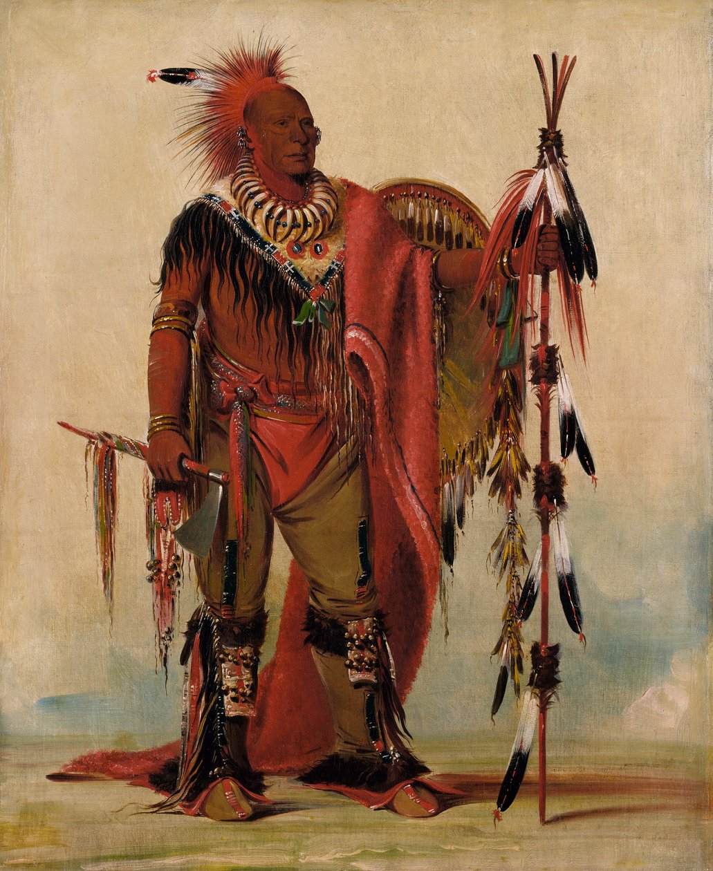 Kee-o-kúk, den årvågne ræv, stammens høvding af George Catlin