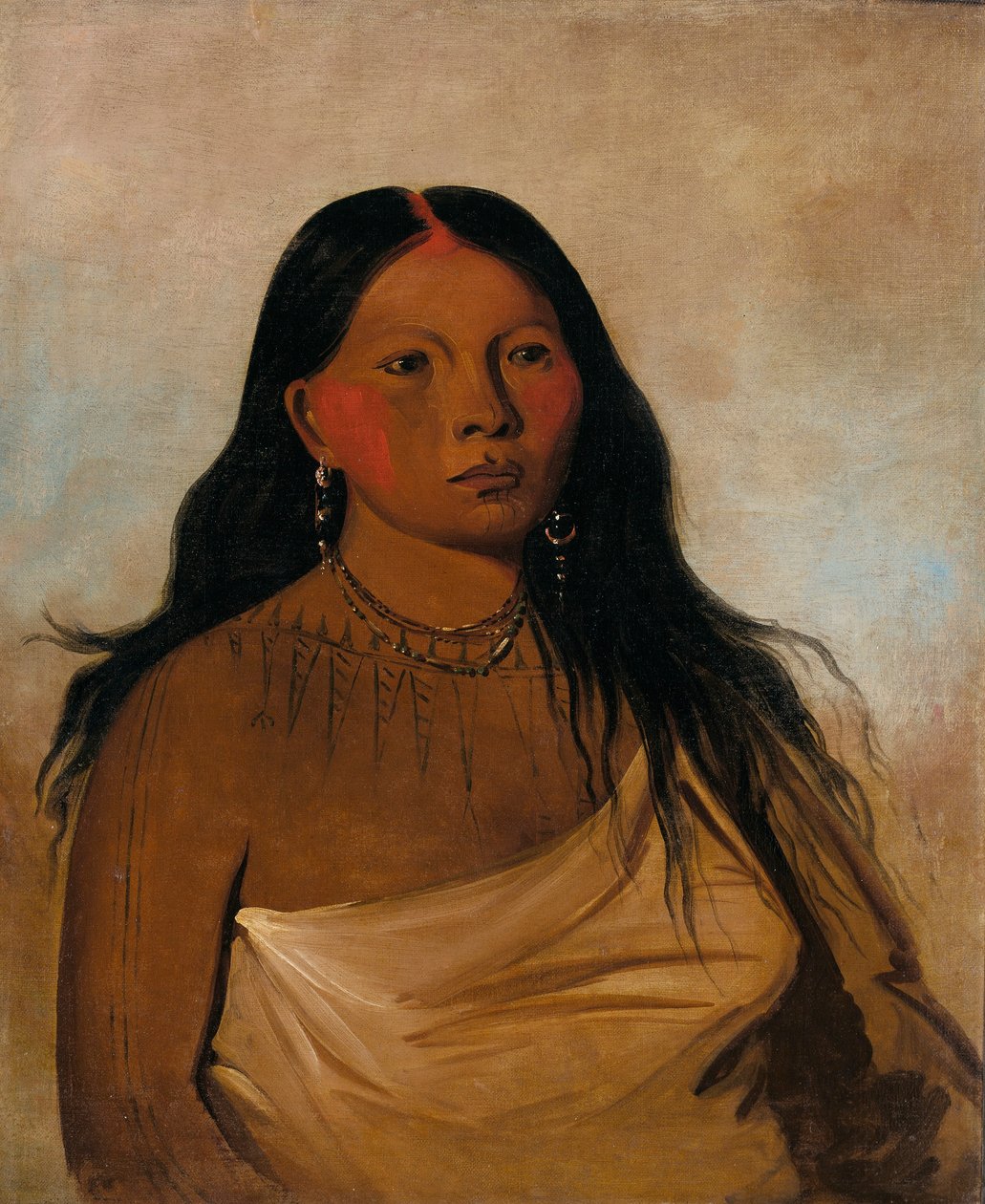Káh-kée-tsee, lår, en Wichita-kvinde af George Catlin