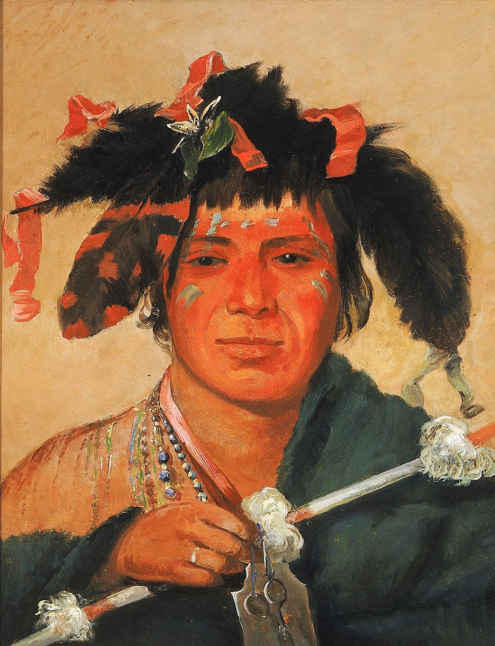 Ko-mán-i-kin-o-haw, Lille hval, en modig af George Catlin