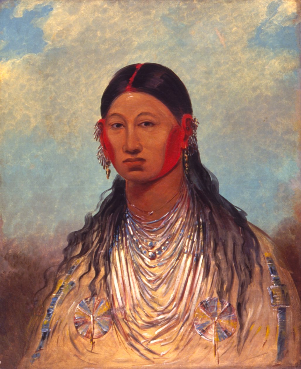 Koon-za-ya-me, kvindelig krigsørn, 1844. af George Catlin