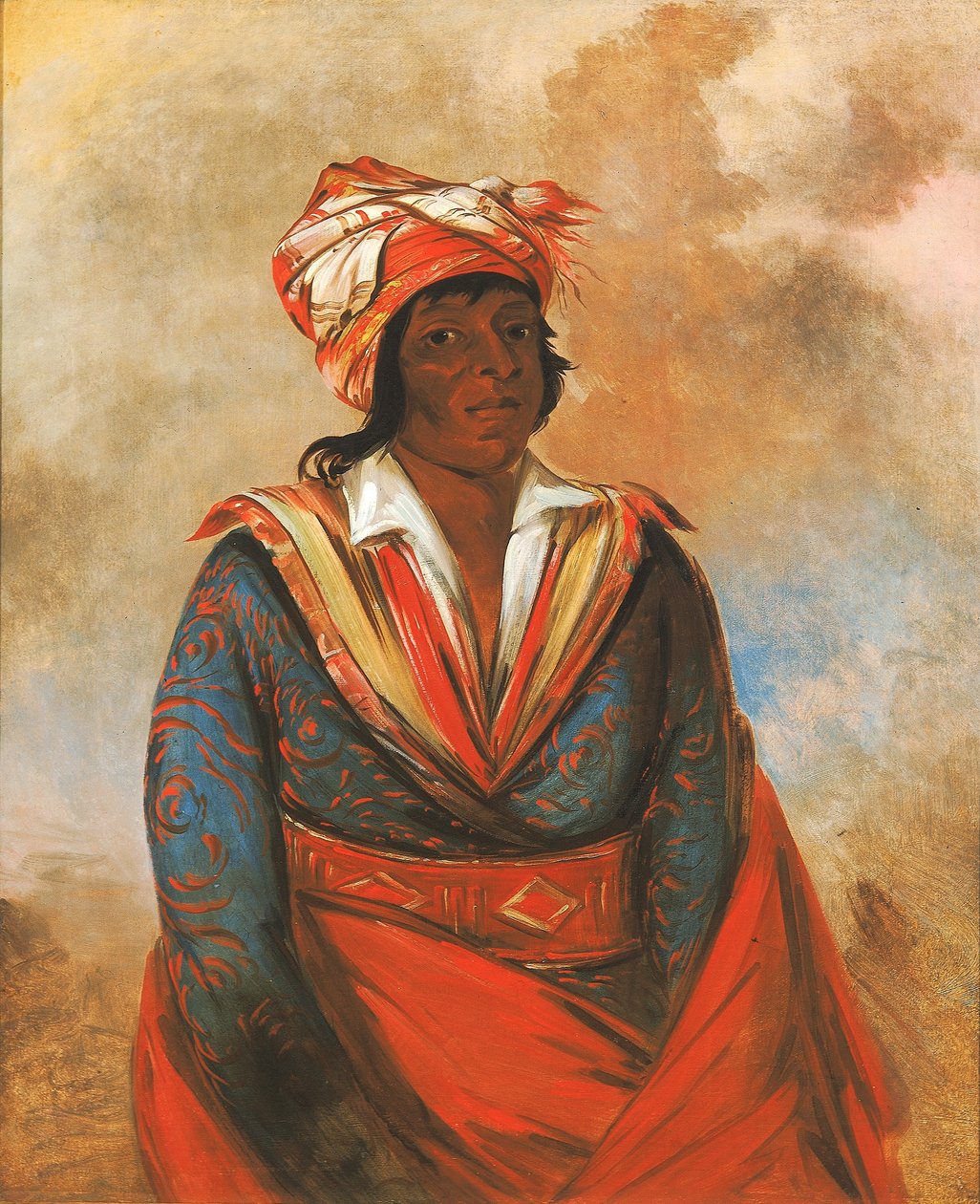Kút-tee-o-túb-bee, hvordan dræbte han, en kendt modig mand af George Catlin