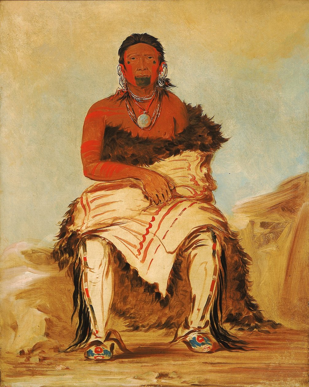 Lá-shah-le-stáw-hix, menneskehøvding, en republikansk pawnee af George Catlin