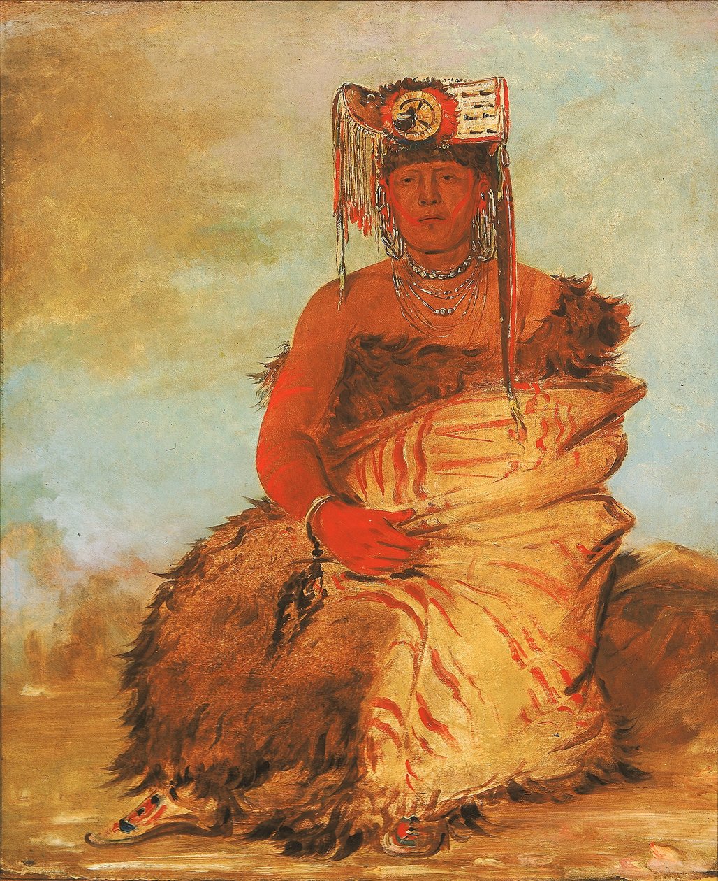 La-kée-too-wi-rá-sha, Lille Høvding, en Tapage Pawnee-kriger af George Catlin