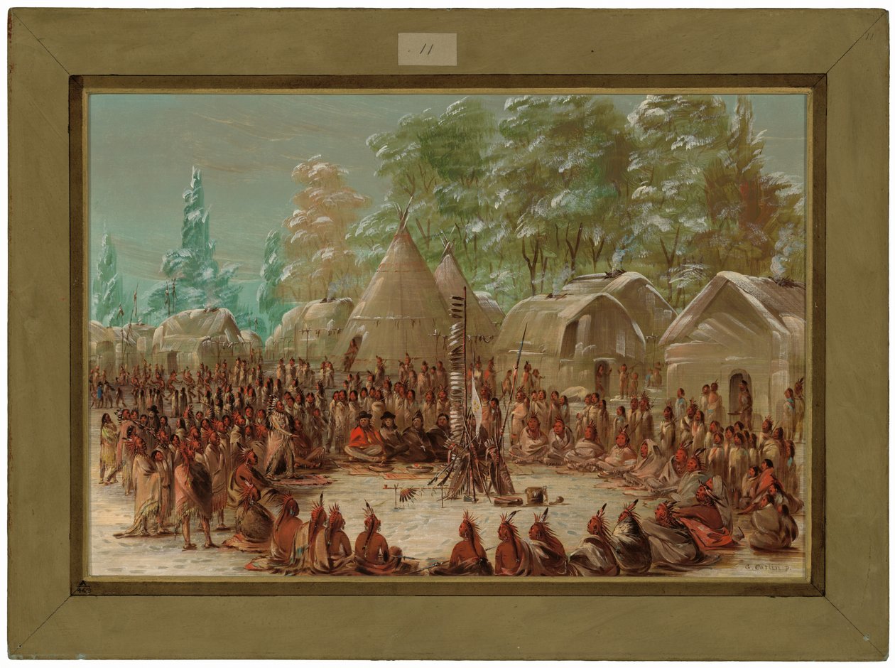 La Salles fest festede i Illinois Village. 2. januar 1680 af George Catlin