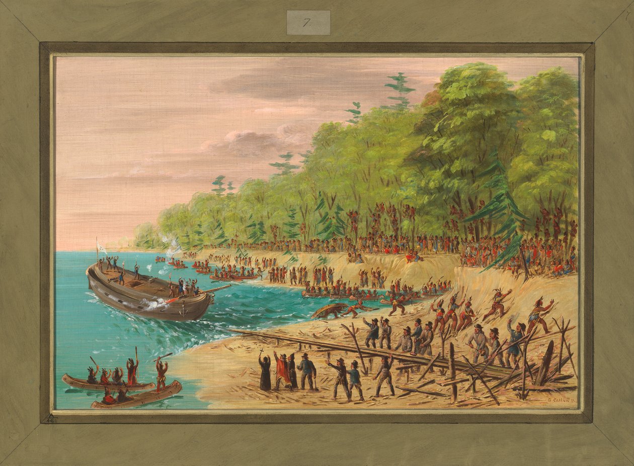Lancering af Griffin. juli 1679, 1847-48 af George Catlin