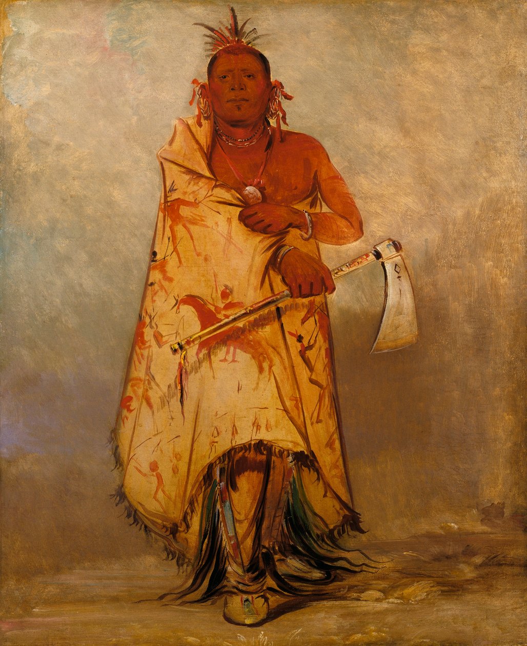 Le-sháw-loo-láh-le-hoo, Big Elk, høvding for Skidi (ulv) Pawnee af George Catlin
