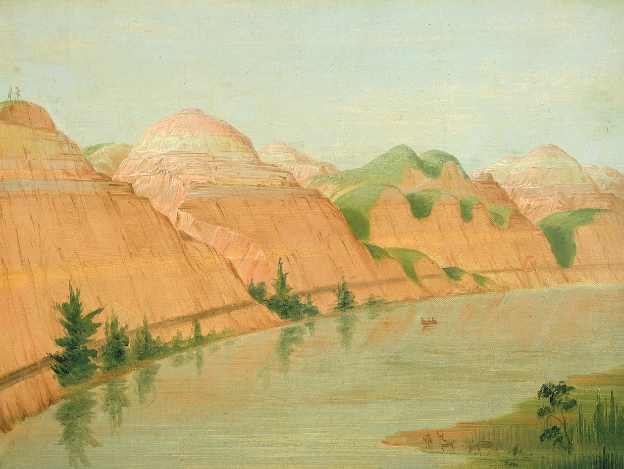 Magnificent Clay Bluffs, 1800 Miles over St. Louis, 1832. af George Catlin