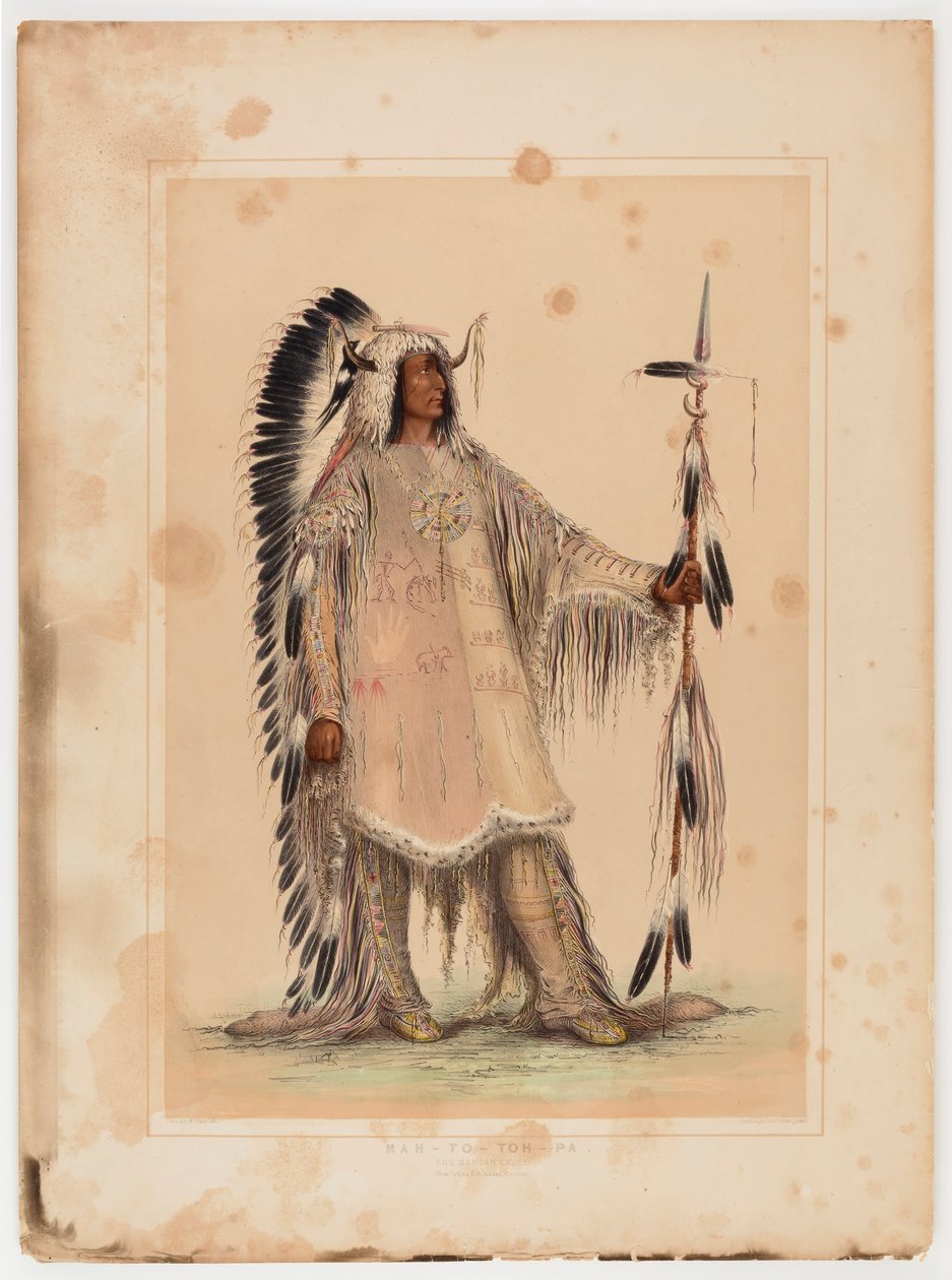 Mah-to-toh-pa, mandanernes høvding af George Catlin