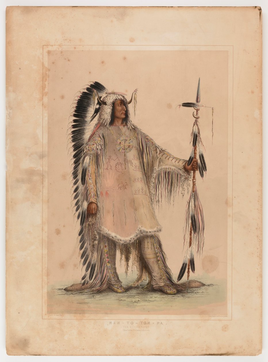 Mah-to-toh-pa, mandanernes høvding af George Catlin