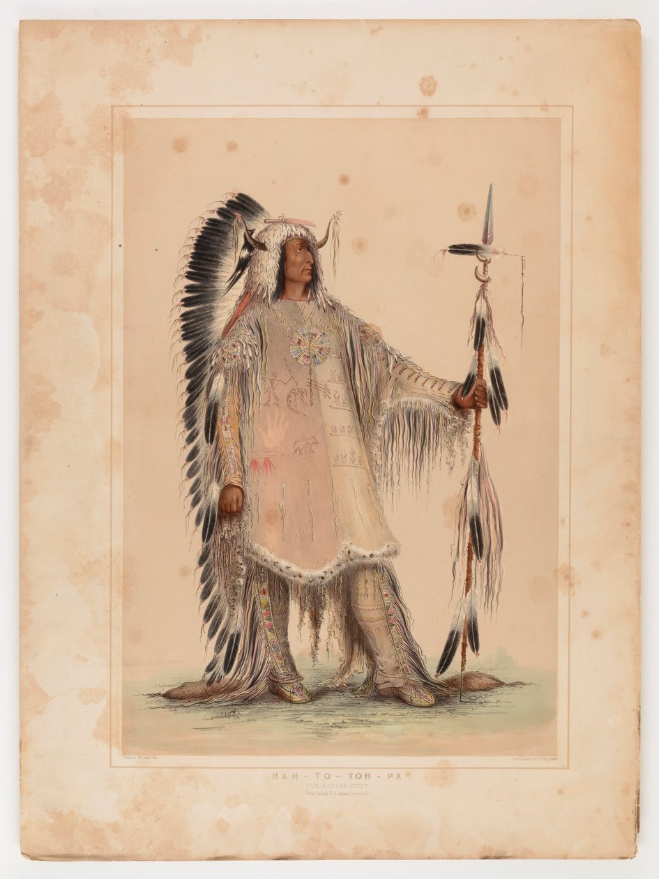 Mah-to-toh-pa, mandanernes høvding af George Catlin