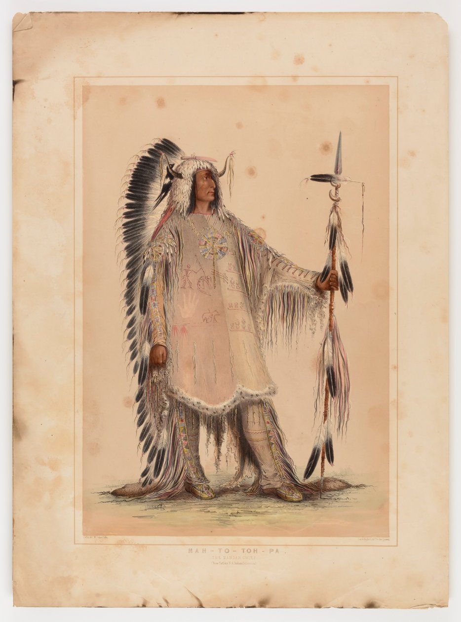 Mah-to-toh-pa, mandanernes høvding af George Catlin