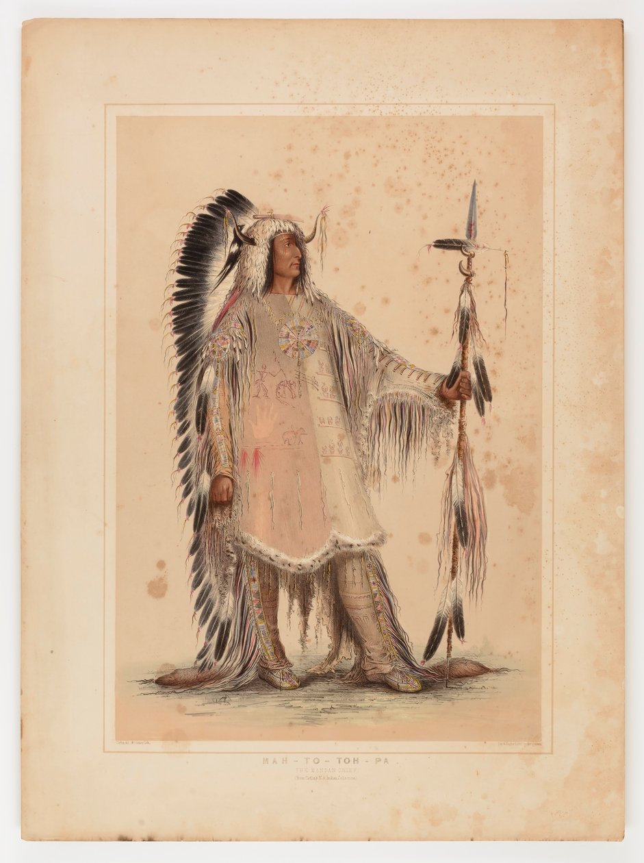 Mah-to-toh-pa, mandanernes høvding af George Catlin