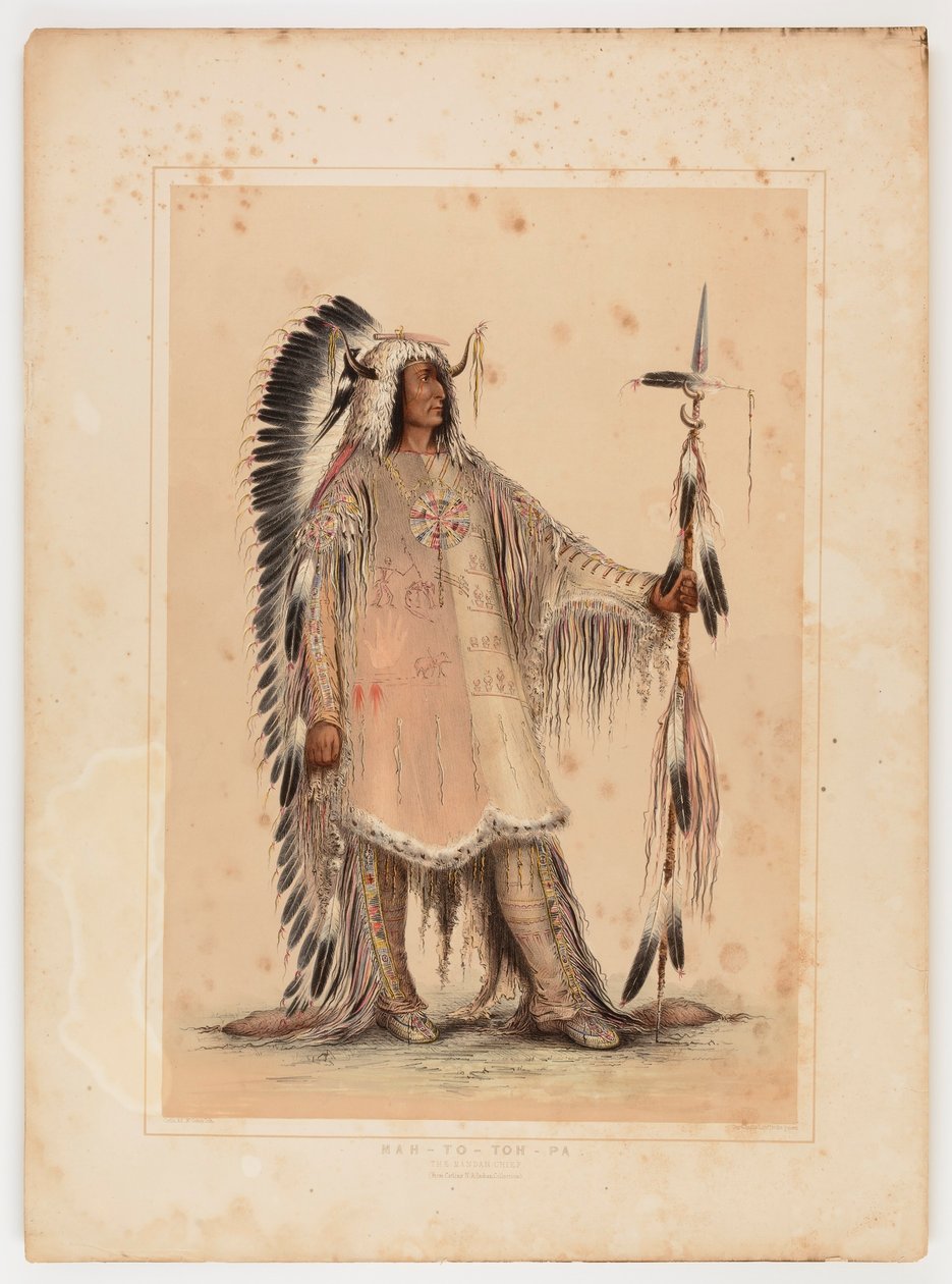 Mah-to-toh-pa, mandanernes høvding af George Catlin
