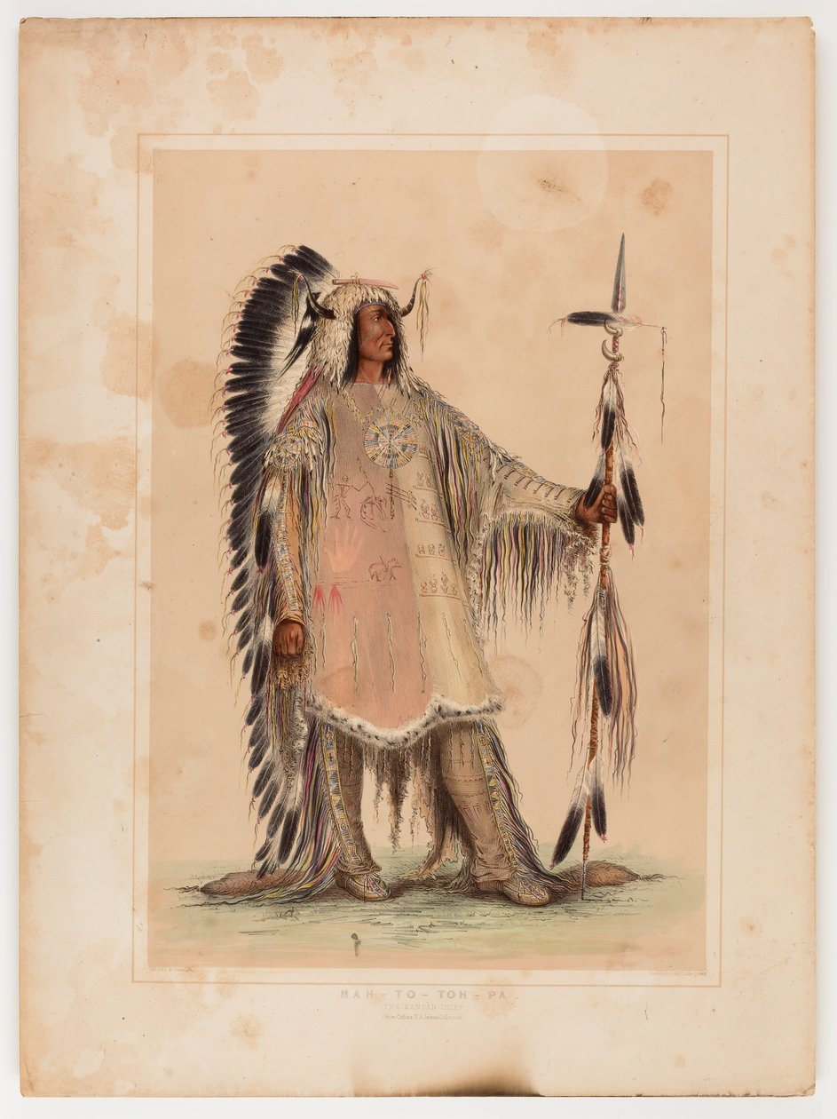Mah-to-toh-pa, mandanernes høvding af George Catlin